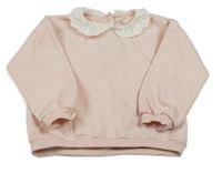 Světlerůžová mikina s límečkem F&F