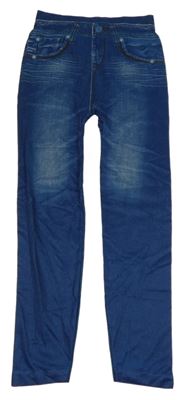 Modré legíny riflové vzhledu 