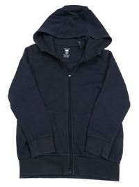 Tmavomodrá propínací mikina s kapucí F&F