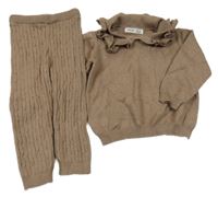 2set- hnědý svetr+ pletené legíny Reserved