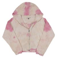 Světlerůžovo-růžová propínací crop mikina s kapucí F&F