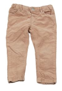 Světlerůžové slim manšestráky Zara