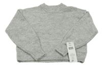 Nové - Světlešedý třpytivý svetr F&F