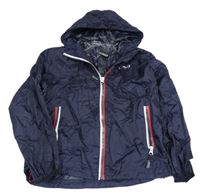 Tmavomodrá šusťáková jarní nepromokavá bunda s kapucí CMP