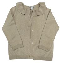 Béžovo-zlatý propínací svetr Primark