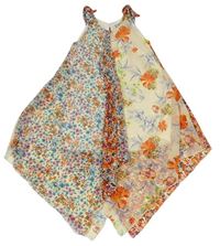 Smetanovo-barevné květované šifonové šaty Next