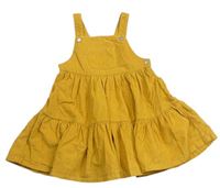 Žluté manšestrové laclové šaty F&F