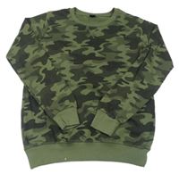 Khaki-černá army mikina zn. Y.F.K.