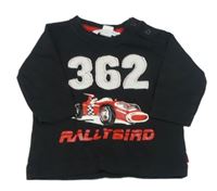 Černé triko s číslem a autem H&M