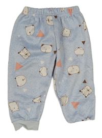 Světlemodré tepláky se zvířaty 