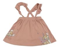 Růžová sukně s Bambim a kšandami zn. Primark