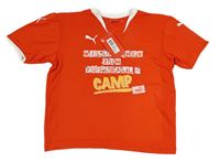 Červené sportovní tričko s potiskem Puma