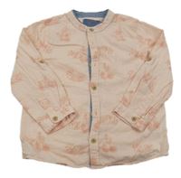 Světlerůžová košile s listy Lc waikiki