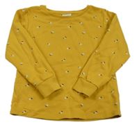 Pomerančová květovaná mikina Topolino