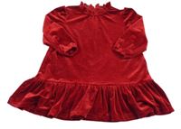 Červené sametové šaty St. Bernard