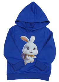 Modrá mikina se zajíčkem a kapucí 