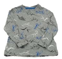 Šedé triko s dinosaury Lupilu