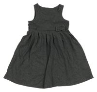 Tmavošedé teplákové šaty s mašlí M&S