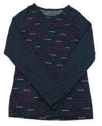 Tmavomodré funkční triko s křížky Crane