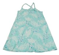 Světlemodré šaty s listy H&M