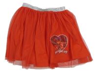 Červená tylová sukně s kouzelnou beruškou