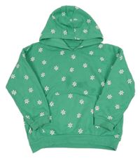 Zelená květovaná mikina s kapucí George