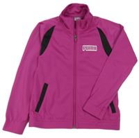Purpurovo-černá sportovní propínací mikina Puma