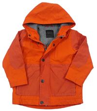 Oranžová šusťáková podzimní bunda s kapucí Next