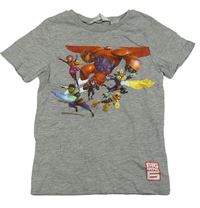 Šedé tričko s potiskem Big Hero H&M