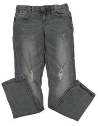 Šedé skinny rifle s prošoupáním Primark 