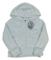 Světlemodrá chlupatá propínací mikina s Elsou a kapucí Disney