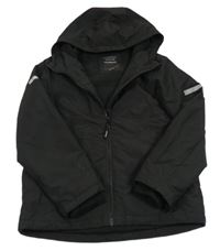 Černá šusťáková zimní bunda s kapucí Primark