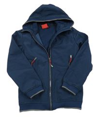 Tmavomodrá softshellová fotbalová bunda FC Bayern Munchen s kapucí 