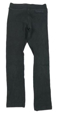 Tmavošedé žebrované legíny Zara