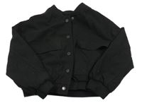 Černá šusťáková crop jarní bunda Zara