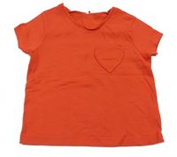 Červené tričko s kapsou George 