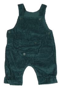 Tmavozelené manšestové laclové kalhoty Next