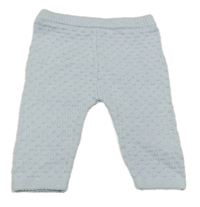 Světlemodré vzorované pletené kalhoty Nutmet 