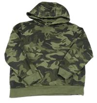 Khaki-černá army mikina s kapucí George 