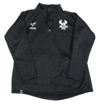 Černá funkční sportovní mikina s logem Oxen