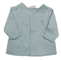 Světlemodrá propínací mikina s medvídkem Next