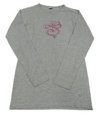 Šedá tunika se srdíčkem 