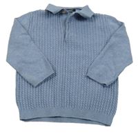 Modrý vzorovaný svetr s límečkem Next