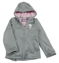 Šedá softshellová parka s mráčkem a kapucí Impidimpi