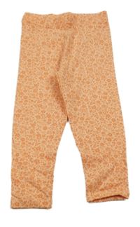Oranžové květované legíny Nutmeg