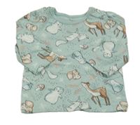 Modrošedé triko se zvířátky Nutmeg