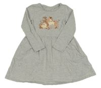 Šedé melírované bavlněné šaty s koníky C&A