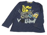 Tmavomodré triko s Mimoni 