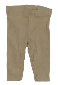 Béžové žebrované legíny H&M