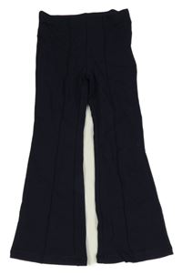 Tmavomodré flare legíny s puky H&M